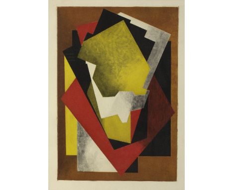 Jacques Villon (French 1875-1963)/Composition Cubiste (1928)/signed within plate/etching and aquatint, plate 49.5cm x 34cm/Pr