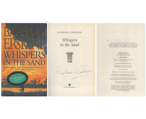 Barbara Erskine Whispers In The Sand signed first edition hardback book. Published 2000. Good condition. All autographs come 