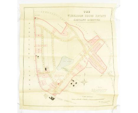c1875-80 The Wimbledon House Estate Company Limited. A late Victorian early plan of Wimbledon to include The Estate Lawn Tenn
