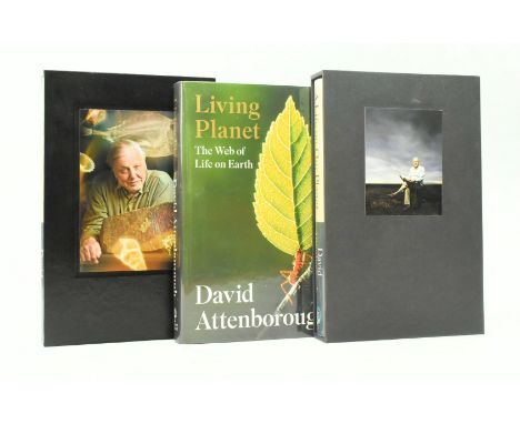 Attenborough, David. A collection of three signed first edition hardback books. Comprising 2024 Living Planet - The Web of Li