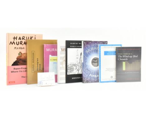 Murakami, Haruki. A collection of first editions and books relating to his works. Comprising loose signed Vintage bookplate s