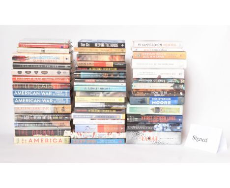 Signed modern first editions. A large collection of literary fiction titles &amp; thrillers, all signed, some limited edition