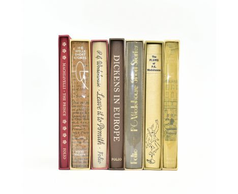 Folio Society. A collection of seven titles, all presented in slipcases. Comprising The Prince by Machiavelli, Short Stories 