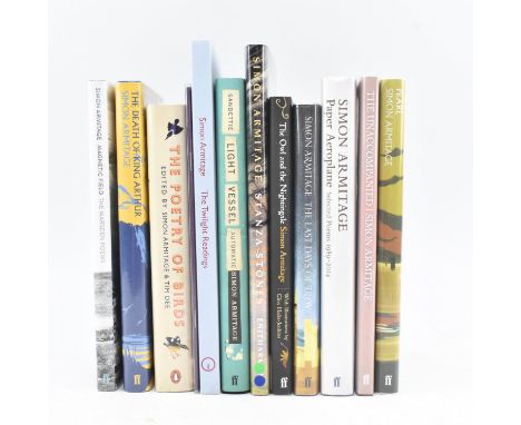 Poetry:- Armitage, Simon. A collection of twelve signed first editions. Comprising 2020 Magnetic Field - The Marsden Poems; 2