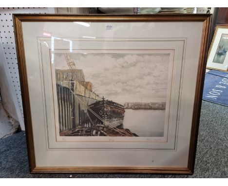 David Gentleman, 'St James's Palace', signed and numbered 133/195, lithograph, 62 x 50cm; together with Patricia Langmead, 'W