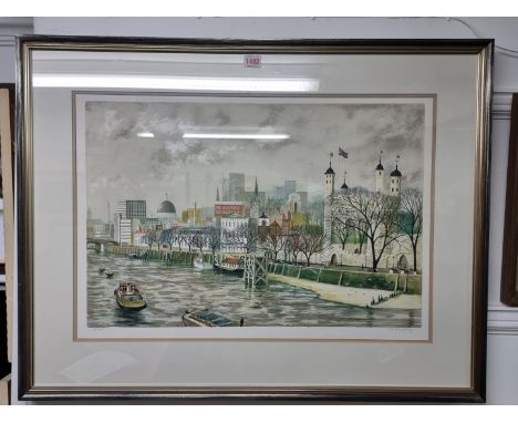 Jeremey King, 'Tower of London', signed and numbered 20/250, lithograph, I.41.5 x 61cm. 
