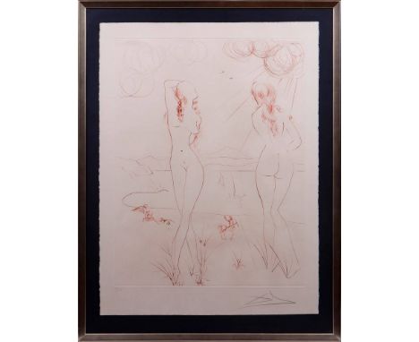   Salvador Dali (1904 in Figueres, Spanien - 1989 ebda.)  Espejo Vivo, 1973, Farbradierung auf Japan, u.r. bleistiftsign., Ex