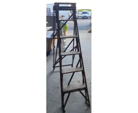 Wooden open sided hatherley ladder 