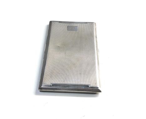 Large engine turned silver cigarette case 