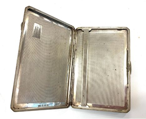 Engine turned silver cigarette case 