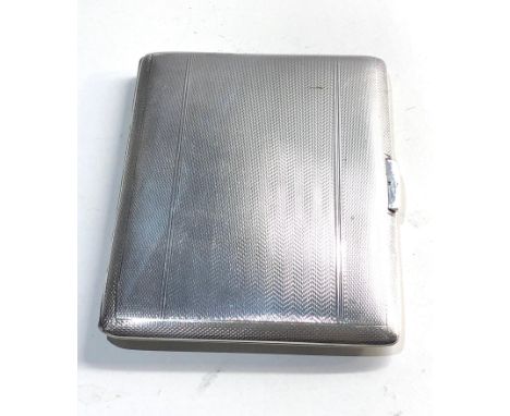 Silver engine turned cigarette case 