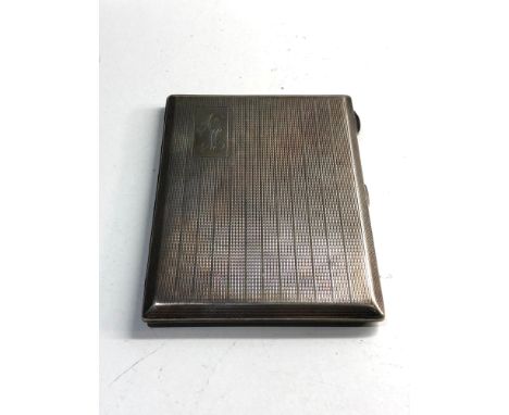 Silver engine turned cigarette case 