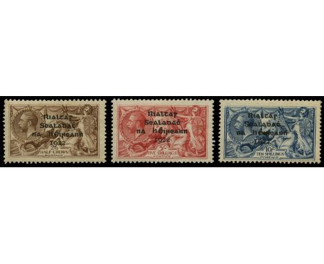 1922 (Feb-July) Dollard overprint, 2s6d to 10s dull grey-blue (SG 17/21), odd short perf and 5s tone patch, large part o.g., 