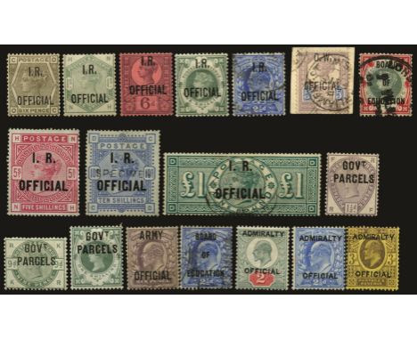 Officials: Small but very useful collection on four pages, a mixture of mint and used with better items (mint unless noted) i