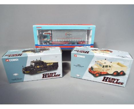 Corgi - Three boxed Limited Edition Corgi diecast model trucks. Lot consists of Corgi Heavy Haulage CC11101 Scammell Construc