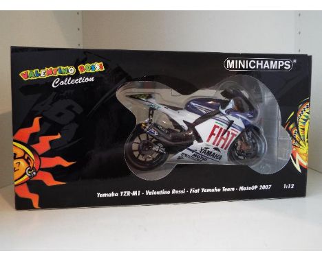 Minichamps Valentino Rossi Collection - a 1:12 scale diecast model Yamaha YZR-M1, MotoGP 2007, appears mint in box # 122 0730