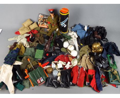 Palitoy - An unboxed vintage 'Talking' Action Man figure together with a large quantity of unboxed Action Man accessories and