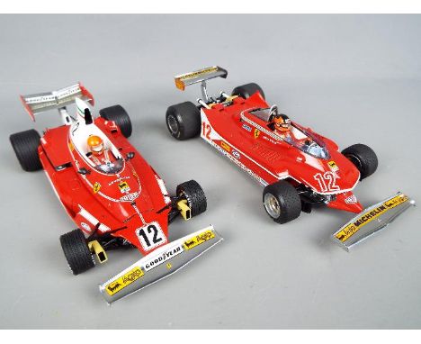 Ferrari Gift Set by Exoto - a rare 1:18 scale precision diecast model two car Ferrari Gift Set comprising Lauda and Villeneuv