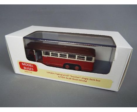 Model Buses - A boxed 1:76 scale resin Model Buses MBLT02 LT Scooter Single Deck Bus - London Transport. This highly detailed