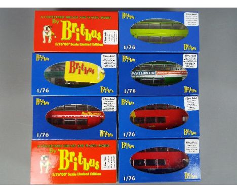 Britbus - Eight boxed Limited Edition diecast 1:76 model buses by Britbus. Lot includes R505 Alexander R Type - Arriva 'Leasi