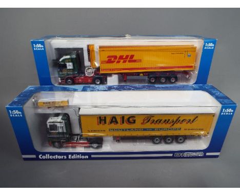 Universal Hobbies - Two boxed 1:50 scale diecast model trucks by Universal Hobbies. Lot consists of UH5640A Iveco - David Hai