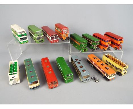 Westward, ANBR, Pirate and others - A fleet of 15 unboxed kitbuilt white metal model buses. Lot includes Piarte 1976 Bristol 