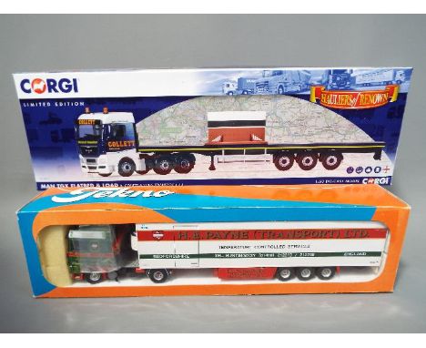 Tekno, Corgi - Two boxed diecast 1:50 scale model trucks. lot includes Tekno #85 'The British Collection' Scania Refrigerated