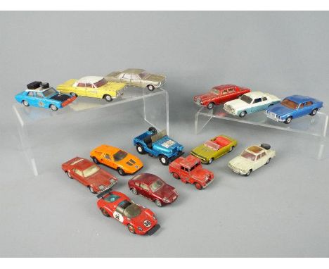 Corgi, Dinky Toys - 14 unboxed diecast model cars. Lot includes Corgi Hillman Hunter MK2; Dinky Toys Chevrolet Impala; Corgi 