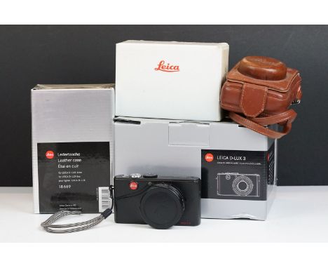 A Leica D-Lux 3 digital camera with Leica DC Vario-Elmarit 1:2.8-4.9/6.3-25.2 ASPH lens, complete with box and case. 