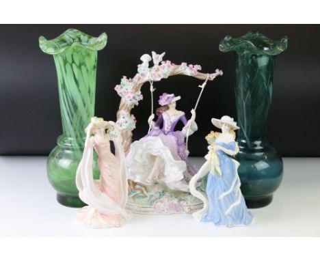 Royal Worcester ' Summer's Dream ' ltd edn figure - sculpted by Valeries Annand (CW 805, no. 376 of 4950, 32cm tall); togethe