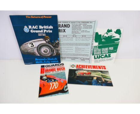 Motor Racing Programme, British Grand Prix at Brands Hatch 1966. Programme, leaflets, Circuit guide etc in original Castrol b