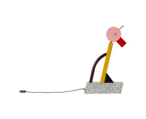 Sottsass, Ettore1917 Innsbruck - 2007 Mailand.«Tahiti» Tischlampe.Memphis Milano, Mailand, Entwurf 1981. Metallrohr und Metal