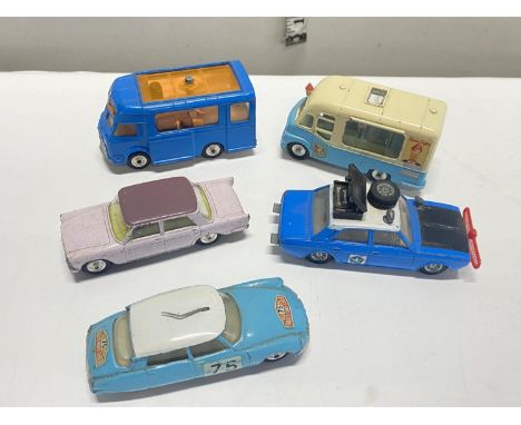 Five vintage Corgi die-cast models