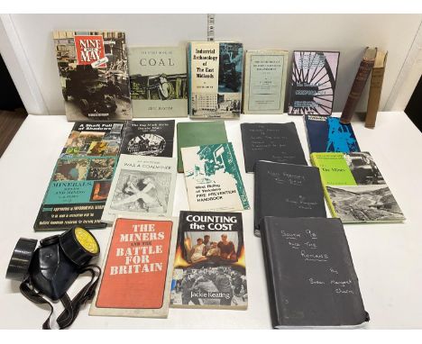 A selection of vintage coal mining related books and ephemera