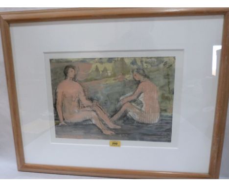 HENRY MOORE O.M; C.H; F.B.A. BRITISH 1898-1986 Man and Woman. Lithograph 11' x 15¾' image size