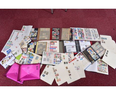 STAMP COLLECTION IN TWO FRUIT BOXES IN ALBUMS,  and loose, general ranges with an emphasis on Poland with good thematics and 