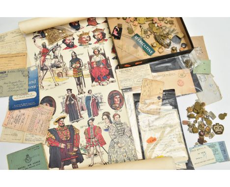 SEVERAL ITEMS OF MILITARY EPHEMERA, to include War Ministry/Trade envelopes sent originally to E.W.Cook &amp; Co, Swansea, &a