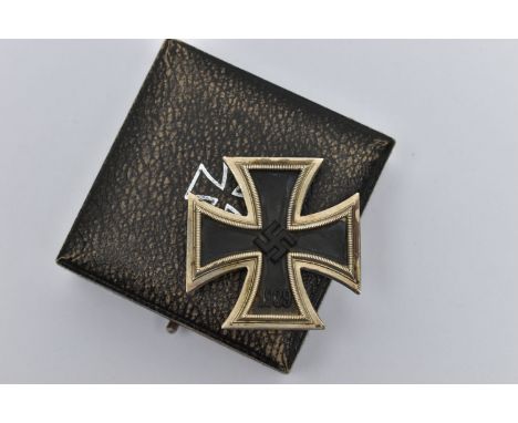 WORLD WAR TWO ERA 3RD REICH IRON CROSS FIRST CLASS, in its box of issue, believed to be the 3 core design, with the maker mar