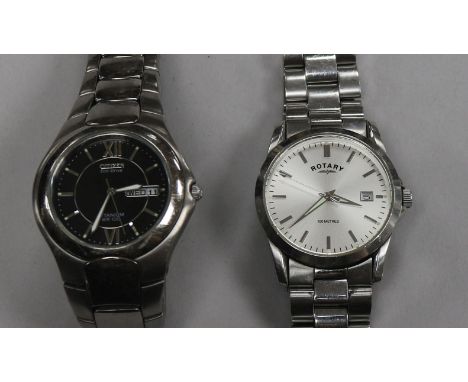 A Rotary and a Citizen watch in stainless steel cases.