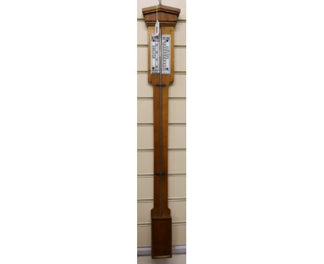 A Belgian stick barometer W.14cm