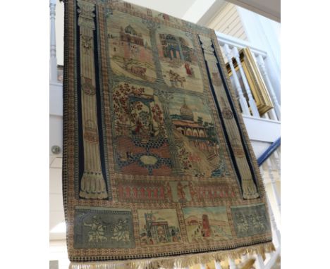 A Persian 'Four Seasons' pictorial carpet 250 x 170cm