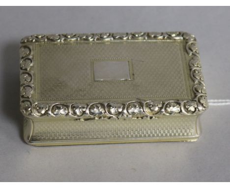 A George IV silver gilt snuff box, presented by Sir. Roland Hill, Rawlings & Summers, London 1829, 73mm.