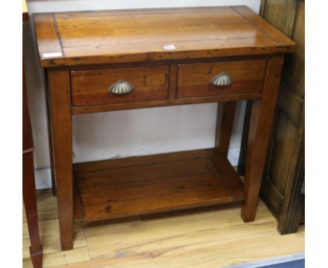 An 'Irish Coast Collection' two tier side table W.80cm.