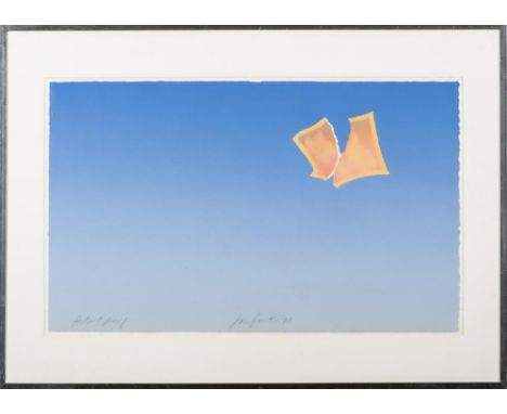 * Joe Goode [b.1937]- Untitled,:- lithograph, signed and dated '71 artist's proof, 35.5 x 58.5cm. * Provenance. Margo Leavin 
