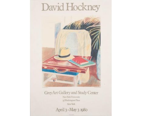 A 1980 David Hockney exhibition poster,:- for Grey Art Gallery and Study Centre, New York University, 71 x 50cm, unframed.