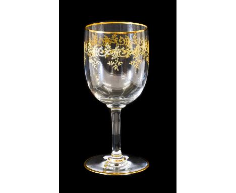 A Set of Six Baccarat Recamier Pattern White Wine Glasses, en suite 14cm highThis lot has been imported from outside the Unit