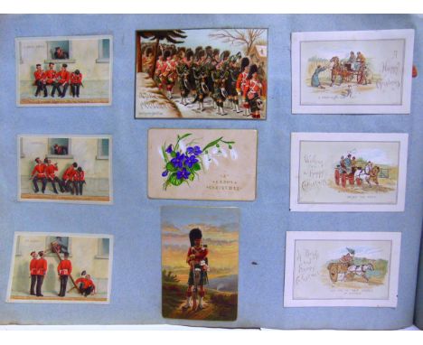 EPHEMERA - A LATE 19TH CENTURY SCRAPBOOK  containing clipped printed illustrations, photographs of the British army in Malta,