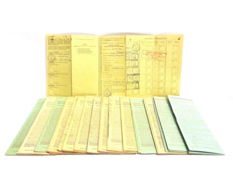 AUTOMOBILIA - NINETEEN VEHICLE REGISTRATION BOOKS  comprising those for a 1942 Fordson Tractor (FYB 902); 1951 Massey Harris 