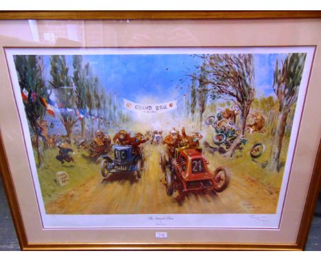 AUTOMOBILIA - TERENCE CUNEO, C.V.O., O.B.E., R.G.I., F.G.R.A. (BRITISH, 1907-1996)  'The Grand Brie',  colour print, limited 