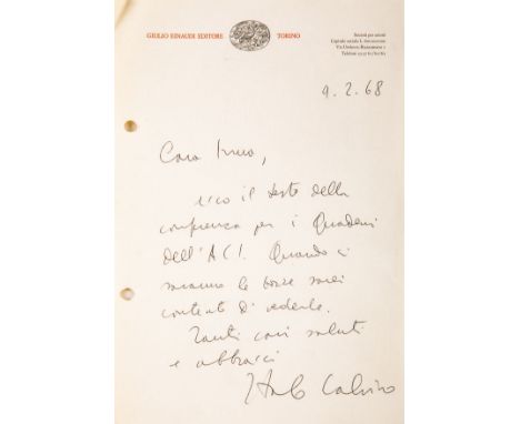 NO RESERVE A.C.I. (Associazione Culturale Italiana, Torino) - I Venerdì letterari. Archivio di oltre 10.000 lettere dattilosc